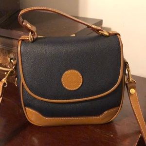 Toledano Blue and Beige Satchel Handbag